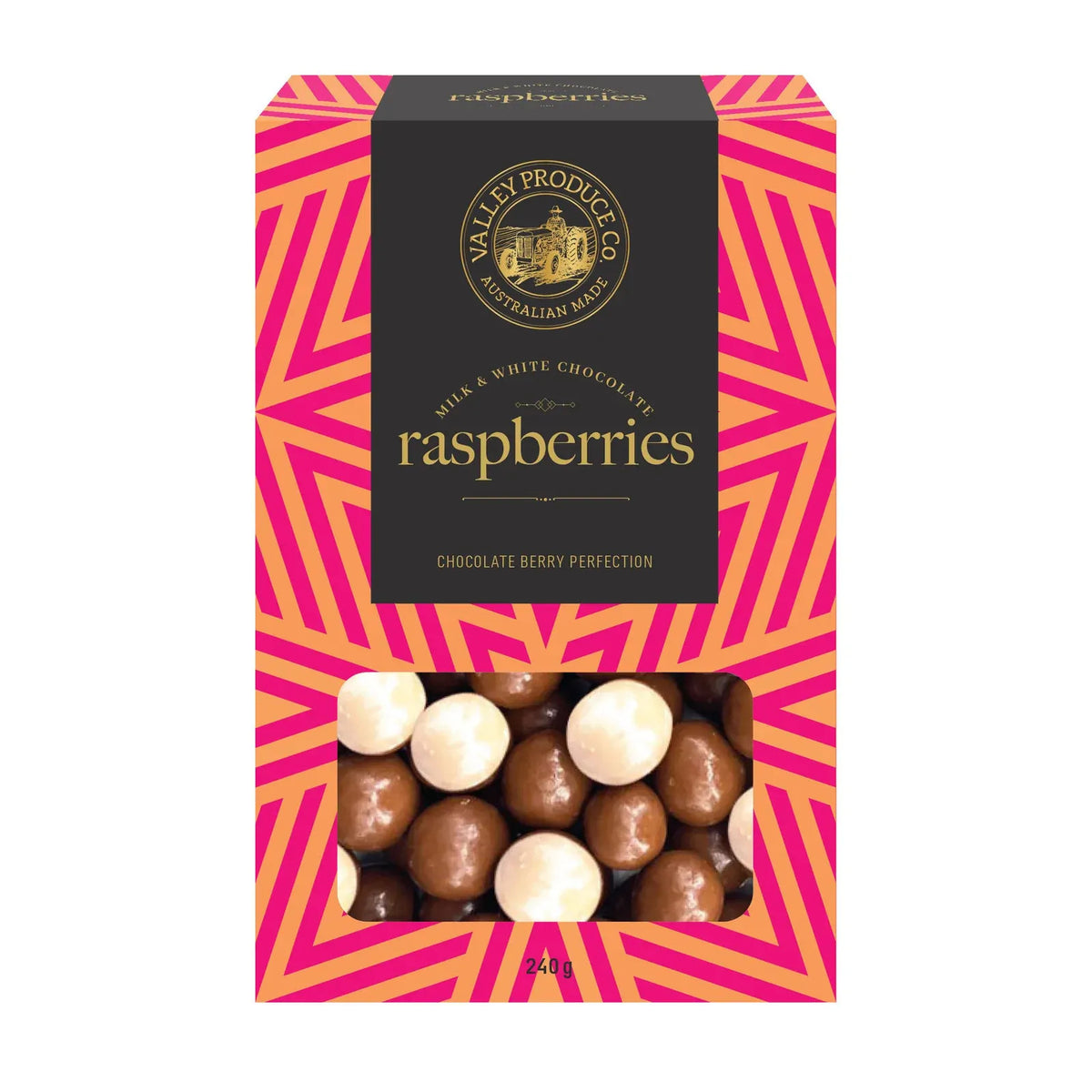 VPC Milk & White Chocolate Raspberries 220g