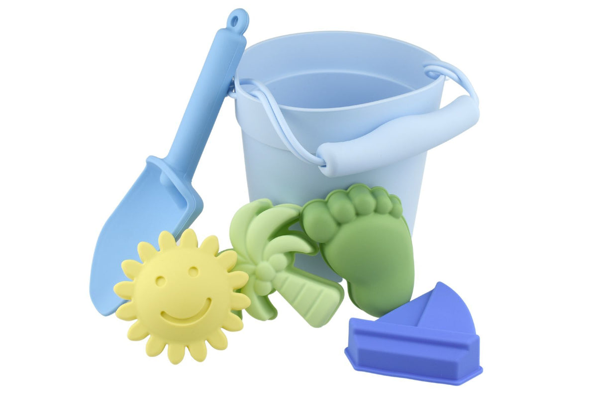 6pc Silicone Beach Set - Blue Sundae