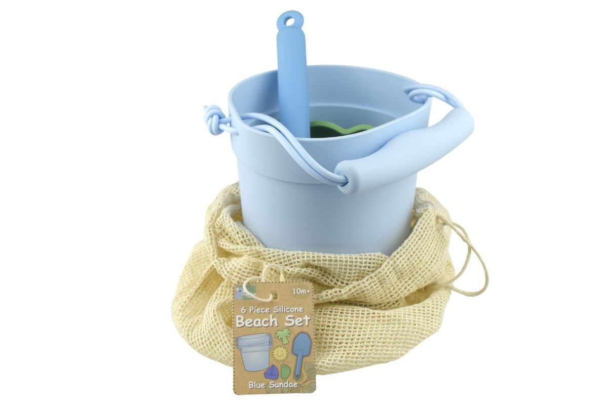 6pc Silicone Beach Set - Blue Sundae