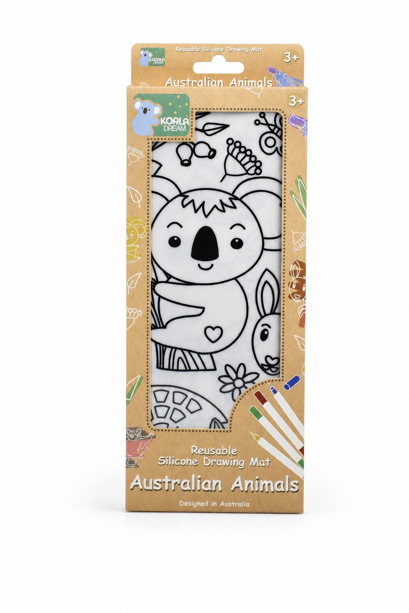 Reusable Silicone Drawing Mat - Australian Animals