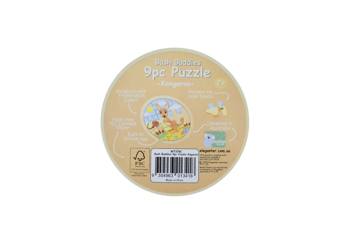 Wooden 9pc Jigsaw Puzzle - Kangaroo