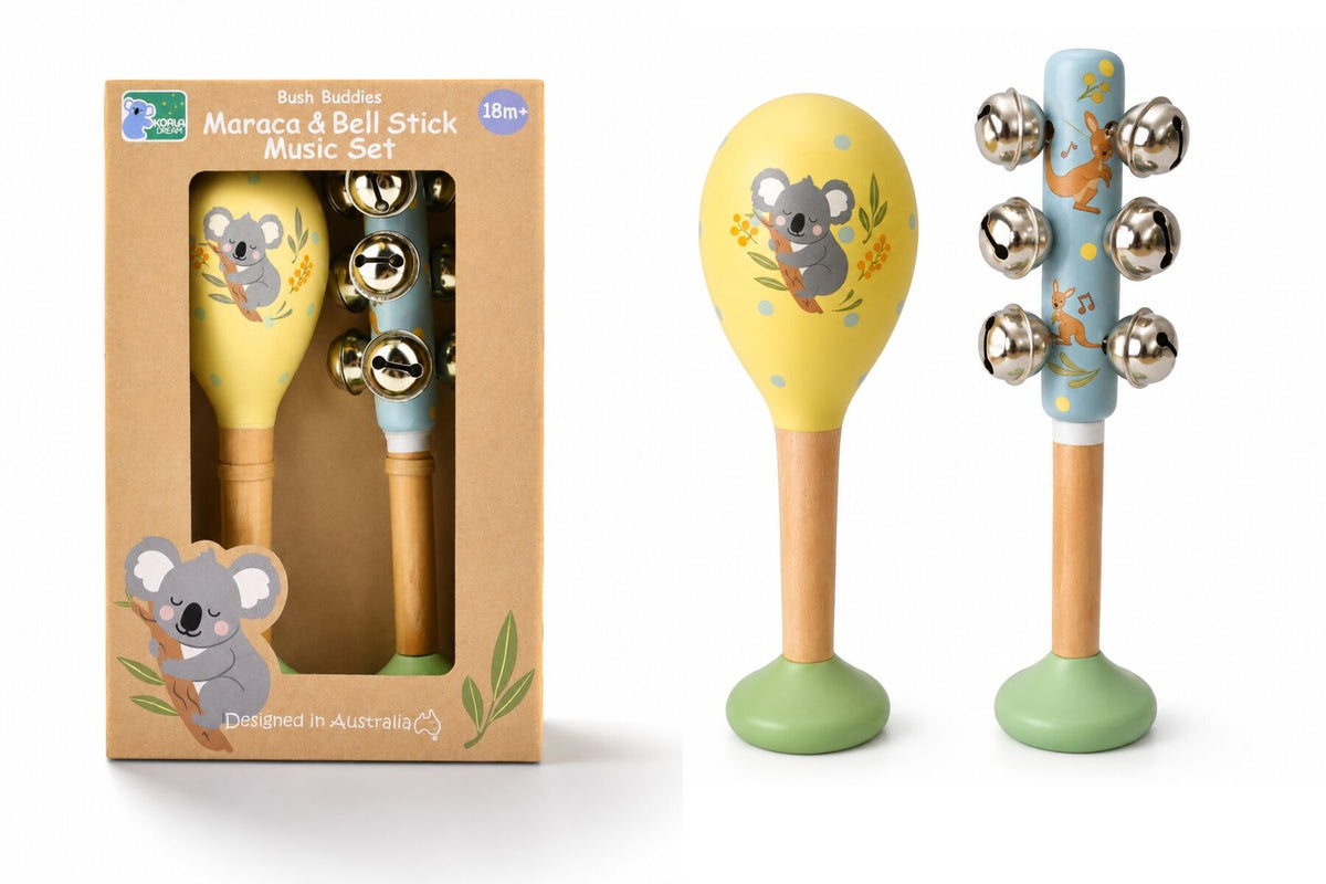 Bush Buddies Maraca & Bell Stick Music Set