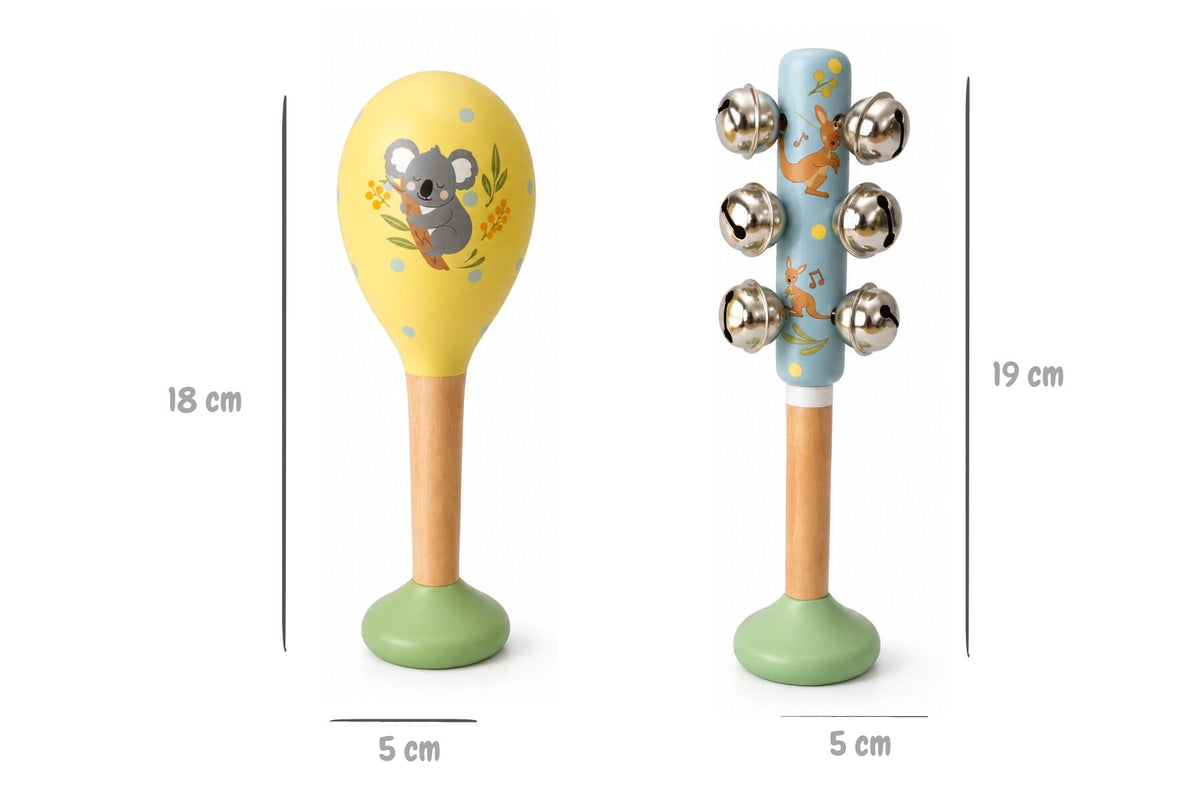 Bush Buddies Maraca & Bell Stick Music Set
