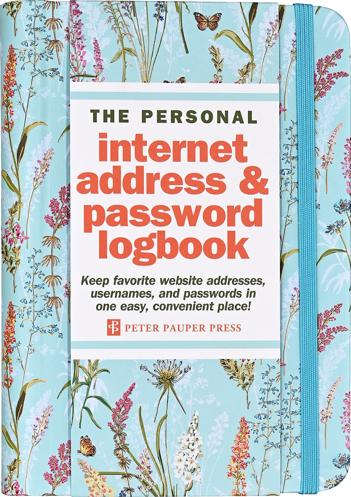 Internet Address & Password Logbook - Blooms & Butterflies