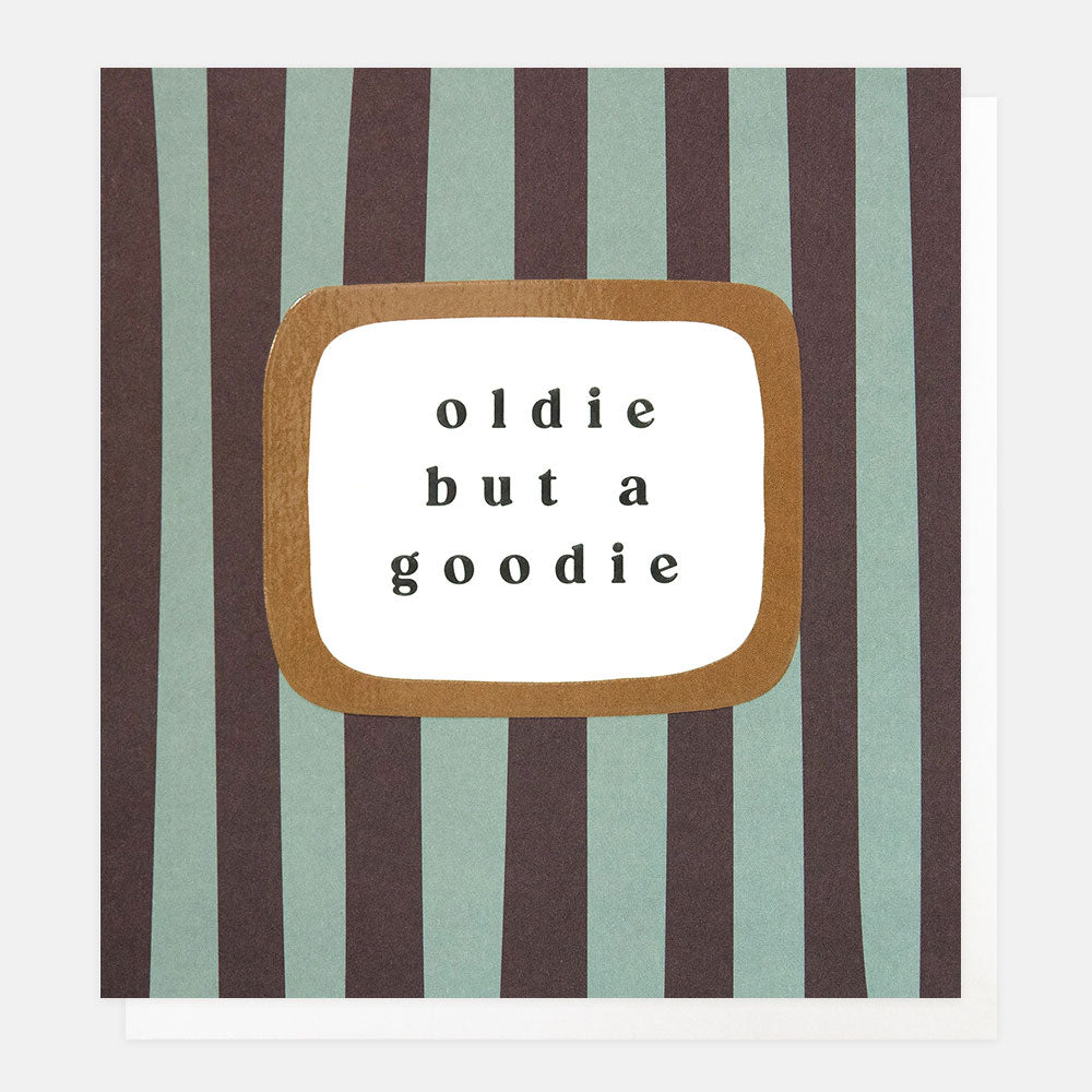 Caroline Gardner Oldie But A Goodie Burgundy And Blue Stripe Card (Lots Of Love)