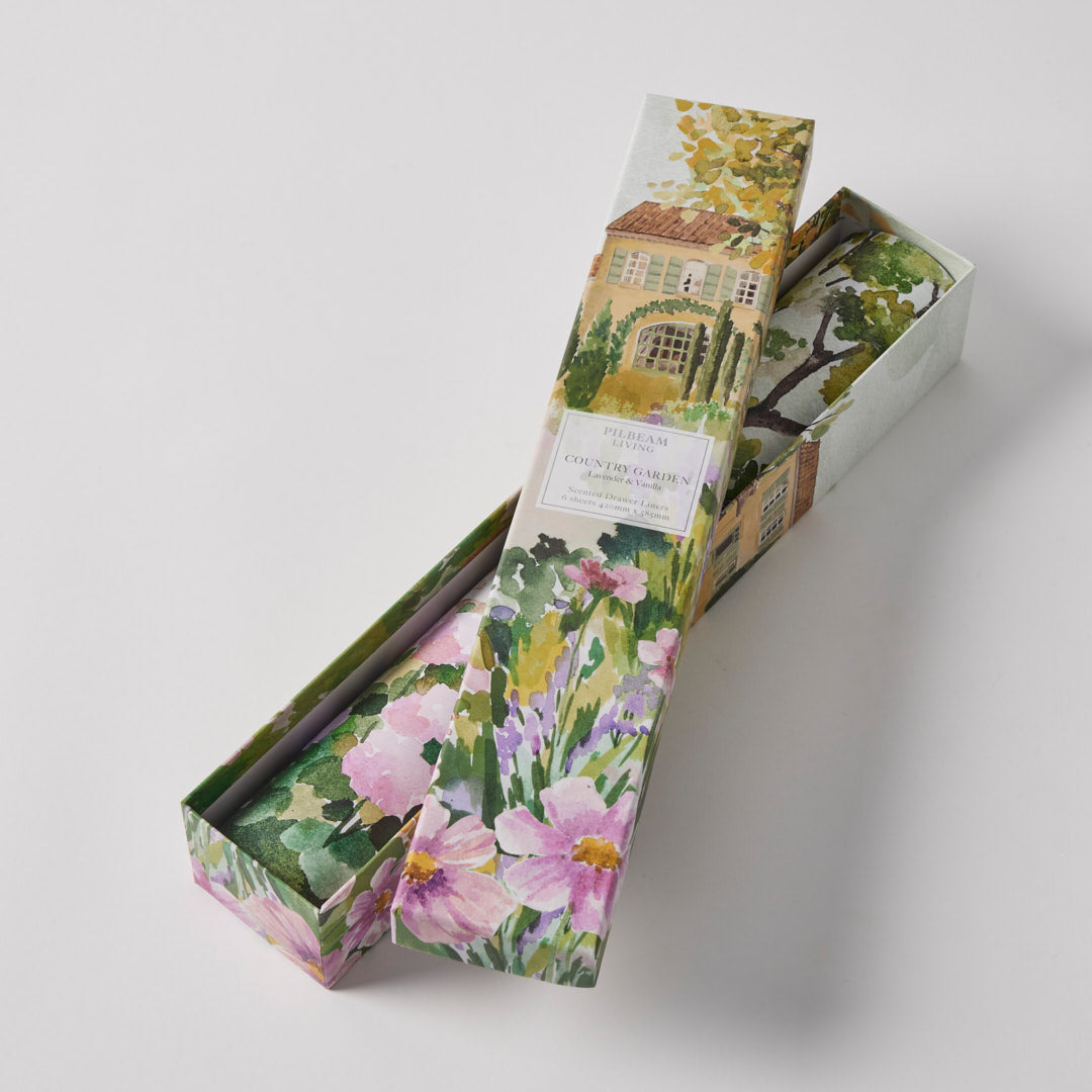 Country Garden Scented Drawer Liners 6 Sheets - Lavender & Vanilla