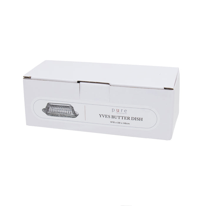 Yves Glass Butter Dish