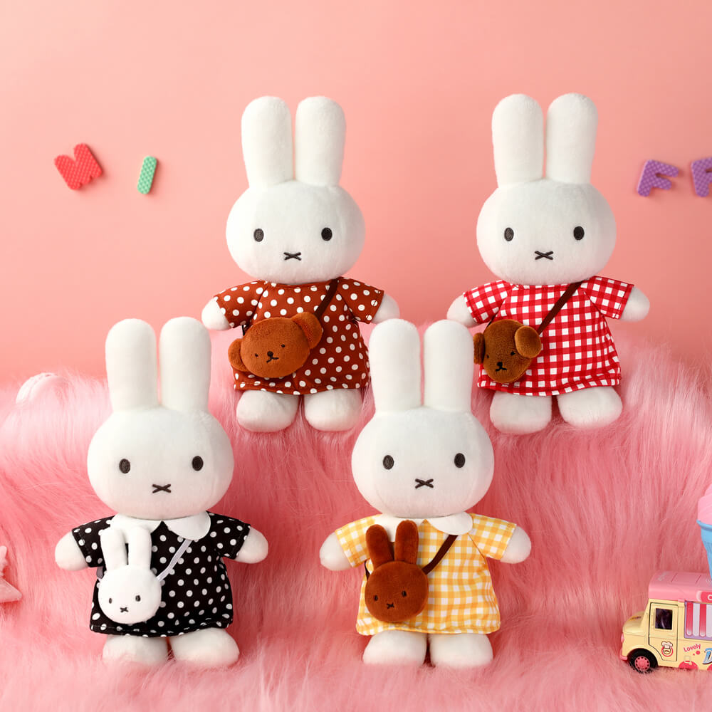Soft Toy: Miffy Polka Dot Dress with Boris Bag Plush 24cm