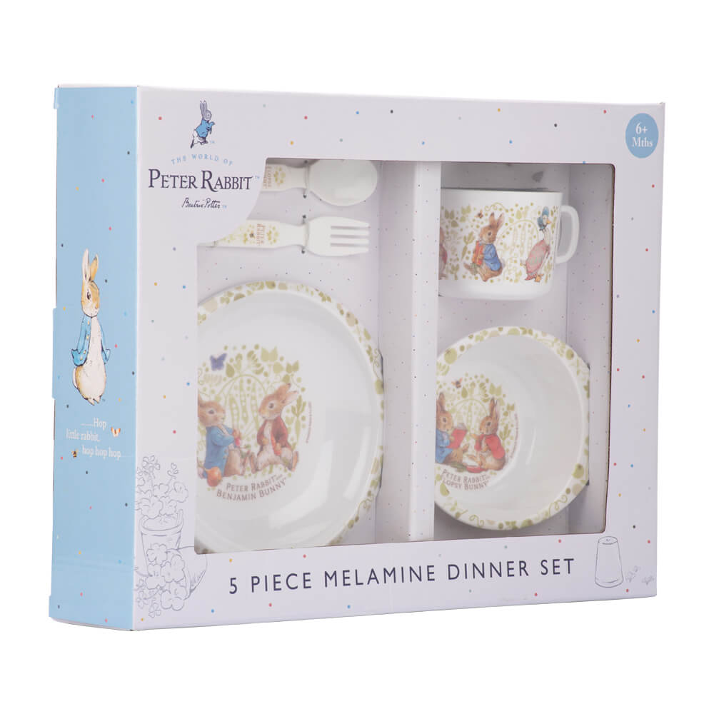 5pc Dinner Set: Classic Peter Rabbit