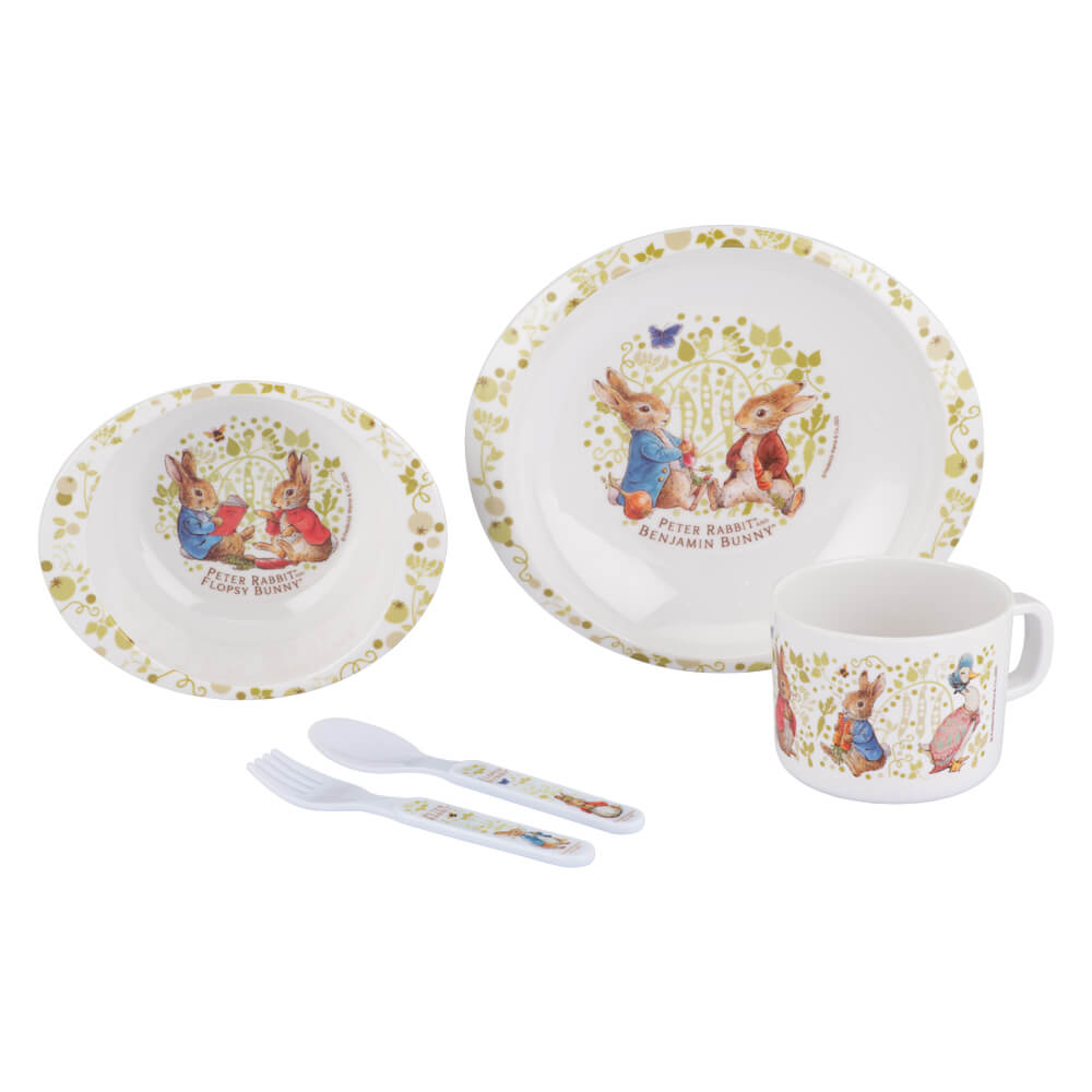 5pc Dinner Set: Classic Peter Rabbit