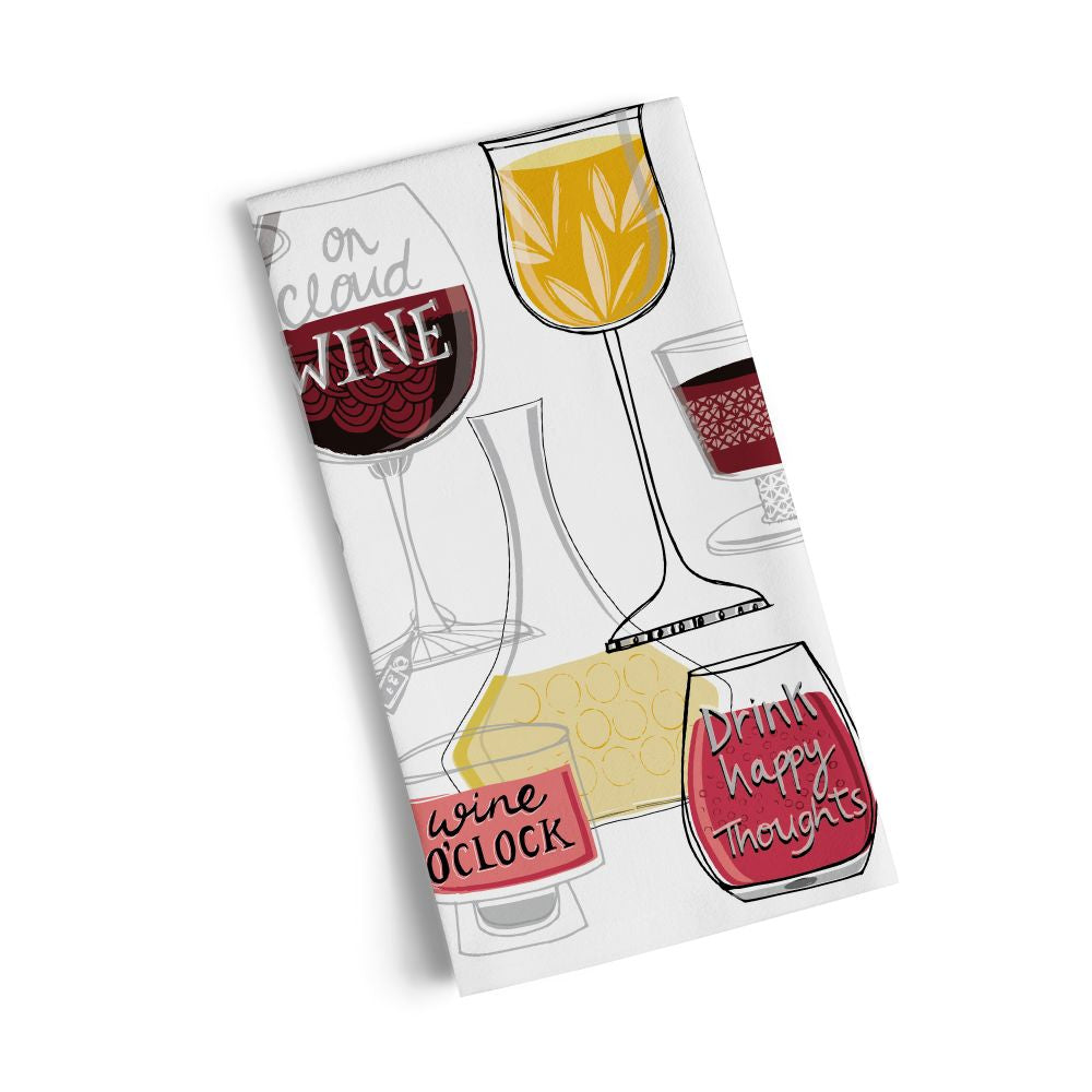 WerkShoppe Cotton Tea Towel - Wine Time