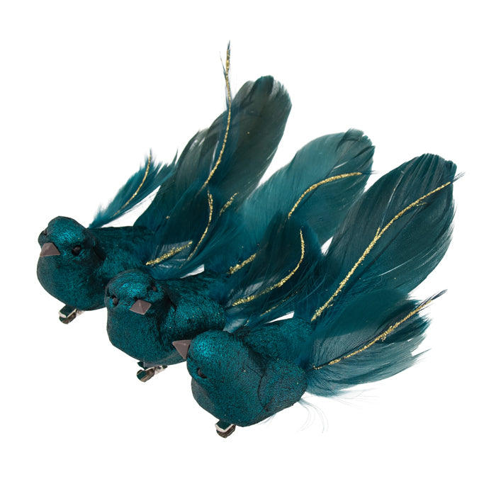 Clip On Bird Peacock 3 Assorted