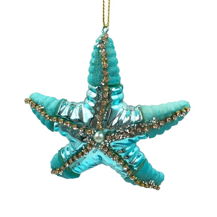 Glass Teal Starfish Dec
