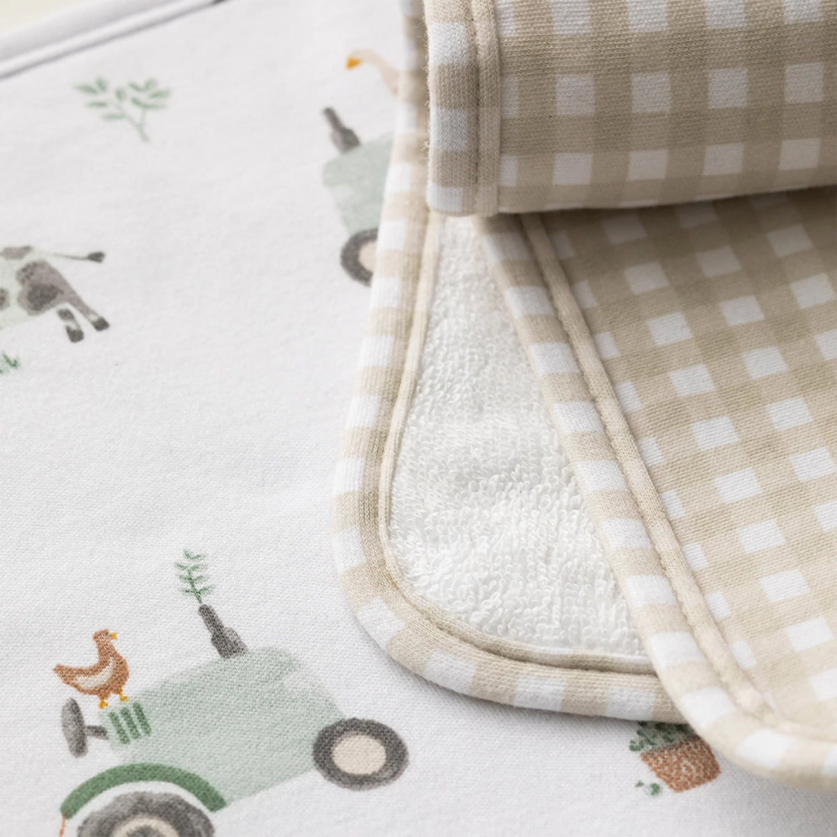 3 Pack Organic Washcloths - Tractor Ride