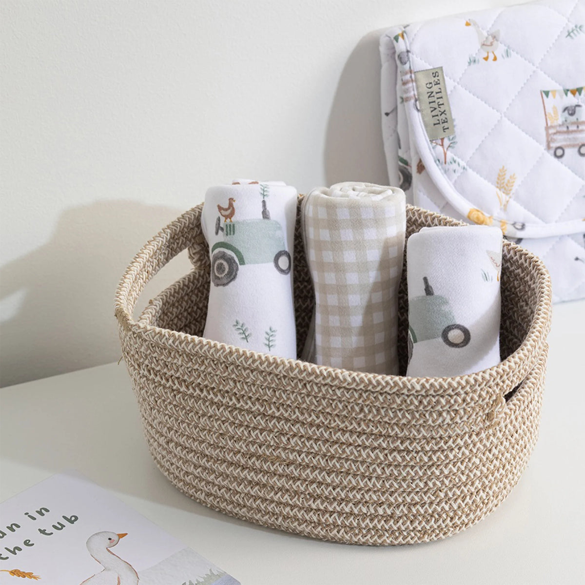3 Pack Organic Washcloths - Tractor Ride