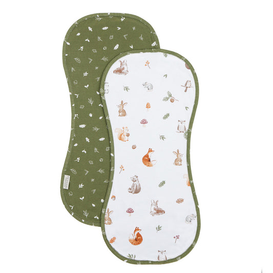 2 Pack Organic Burp Cloths - Fox & Friends