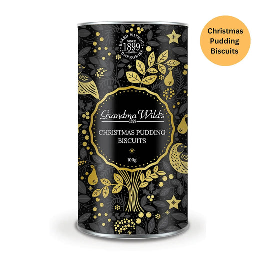 Grandma Wild's Partridge in a Pear Tree Black Tube Christmas Pudding 100g