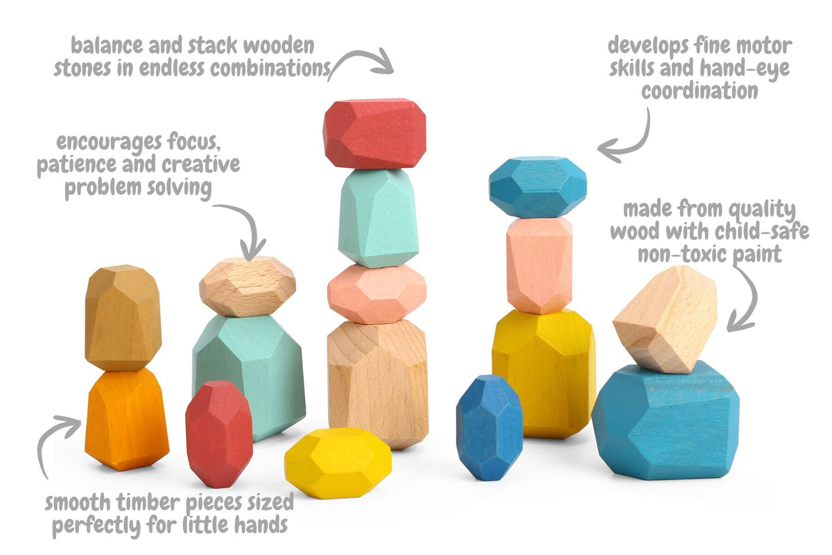 Wooden Stacking Stones