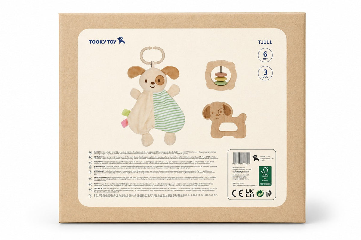 Baby Comforter Rattle Gift Set - Puppy Dog
