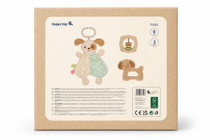 Baby Comforter Rattle Gift Set - Puppy Dog