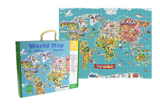 500 Piece World Map Puzzle