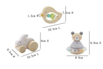 Calm & Breezy Baby Gift Set - Bunny, Bird & Bear