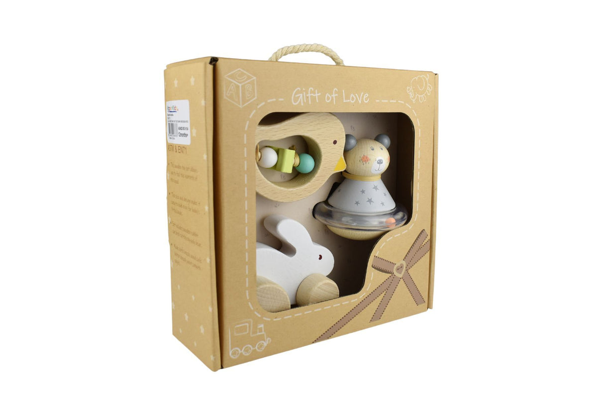 Calm & Breezy Baby Gift Set - Bunny, Bird & Bear