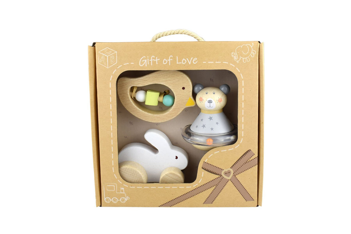 Calm & Breezy Baby Gift Set - Bunny, Bird & Bear