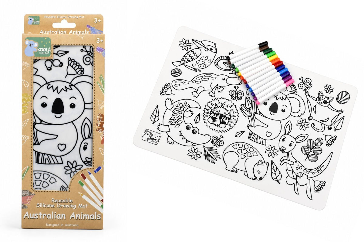 Reusable Silicone Drawing Mat - Australian Animals