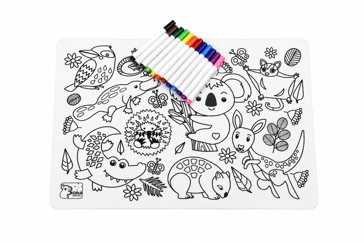 Reusable Silicone Drawing Mat - Australian Animals