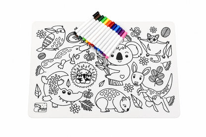 Reusable Silicone Drawing Mat - Australian Animals