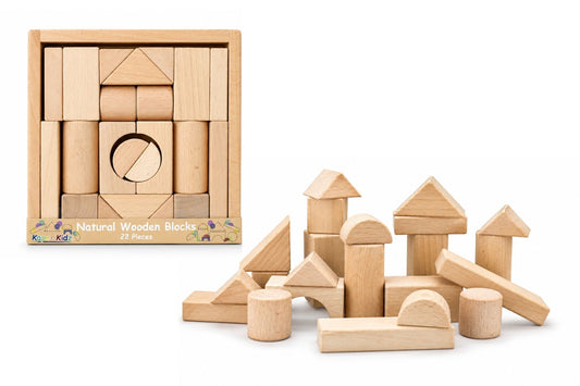 Natural Wooden Blocks - 22 Pieces