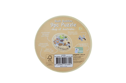 Wooden 9pc Jigsaw Puzzle - Australian Animal Map