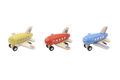Wooden Pull Back Airliner