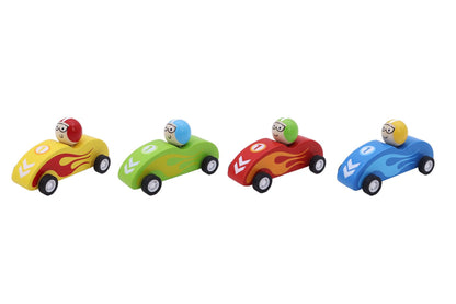 Wooden Pull Back Racing Car