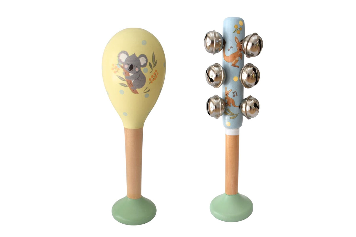 Bush Buddies Maraca & Bell Stick Music Set