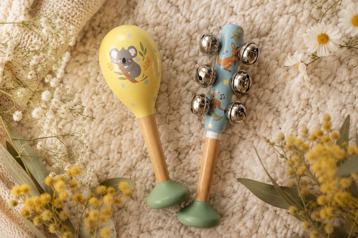 Bush Buddies Maraca & Bell Stick Music Set