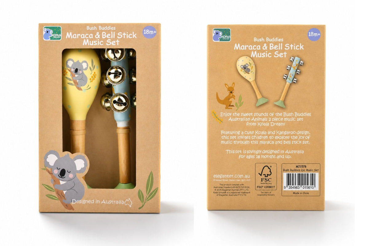 Bush Buddies Maraca & Bell Stick Music Set