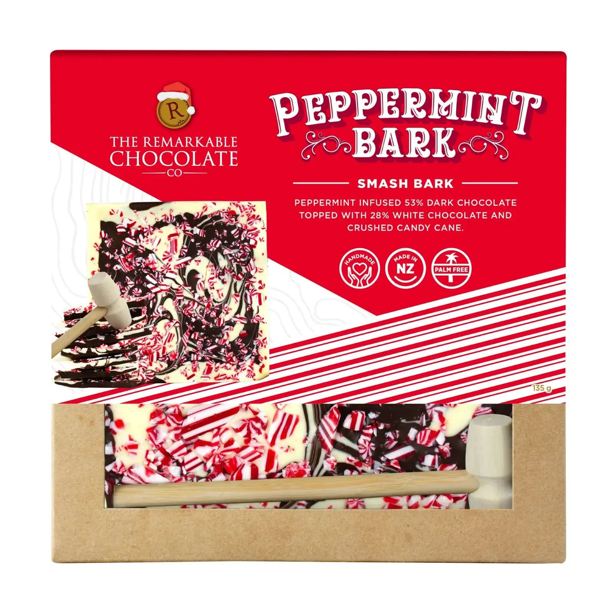 Remarkable Chocolate Smash Bark Peppermint Bark 135g
