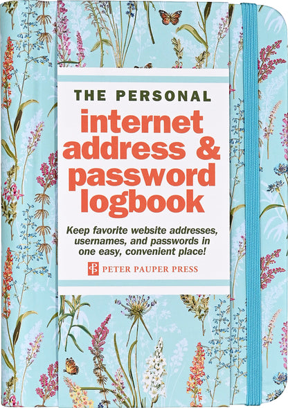 Internet Address & Password Logbook - Blooms & Butterflies