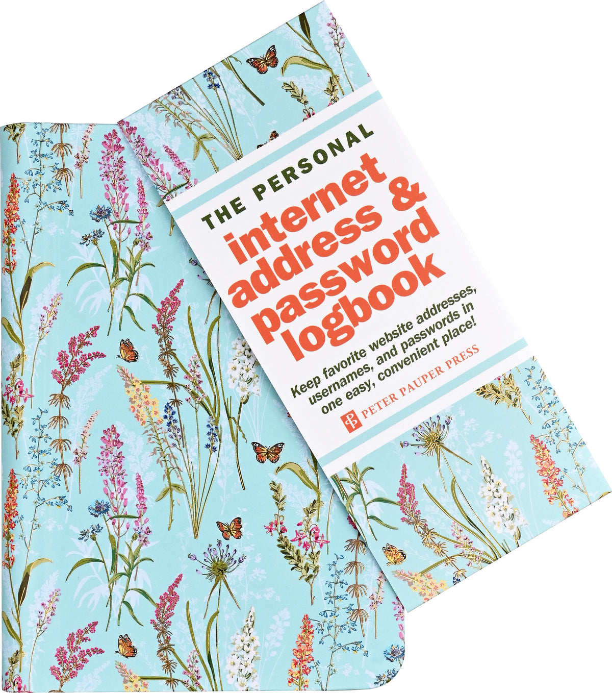 Internet Address & Password Logbook - Blooms & Butterflies