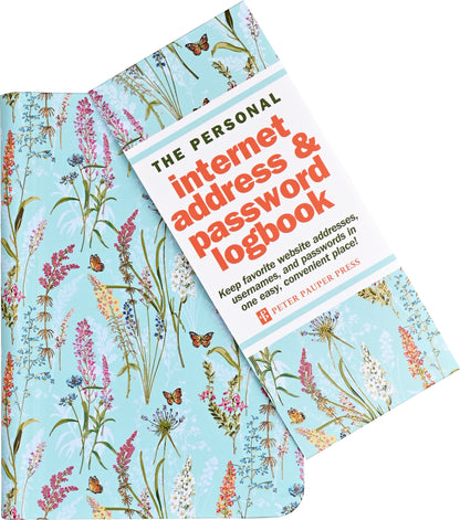 Internet Address & Password Logbook - Blooms & Butterflies