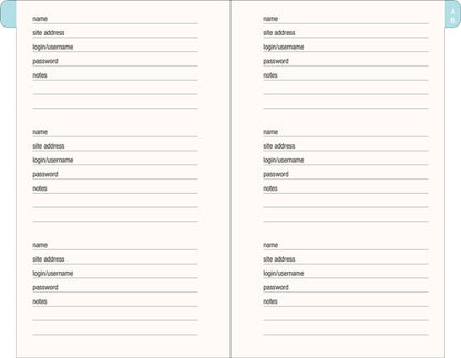 Internet Address & Password Logbook - Blooms & Butterflies