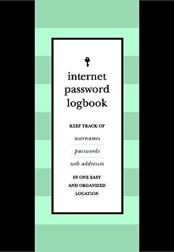 Internet Password Logbook - Black
