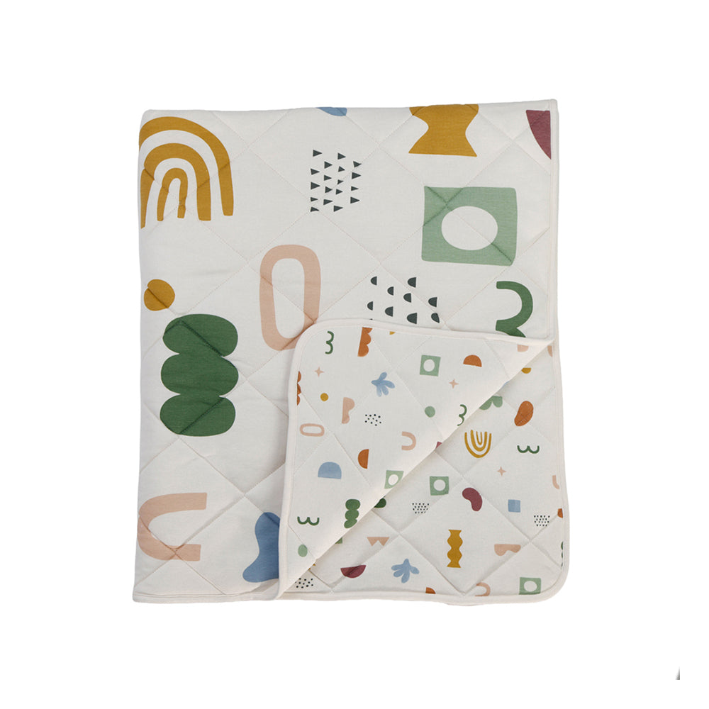 Quilted Cot Comforter - Geo Mod
