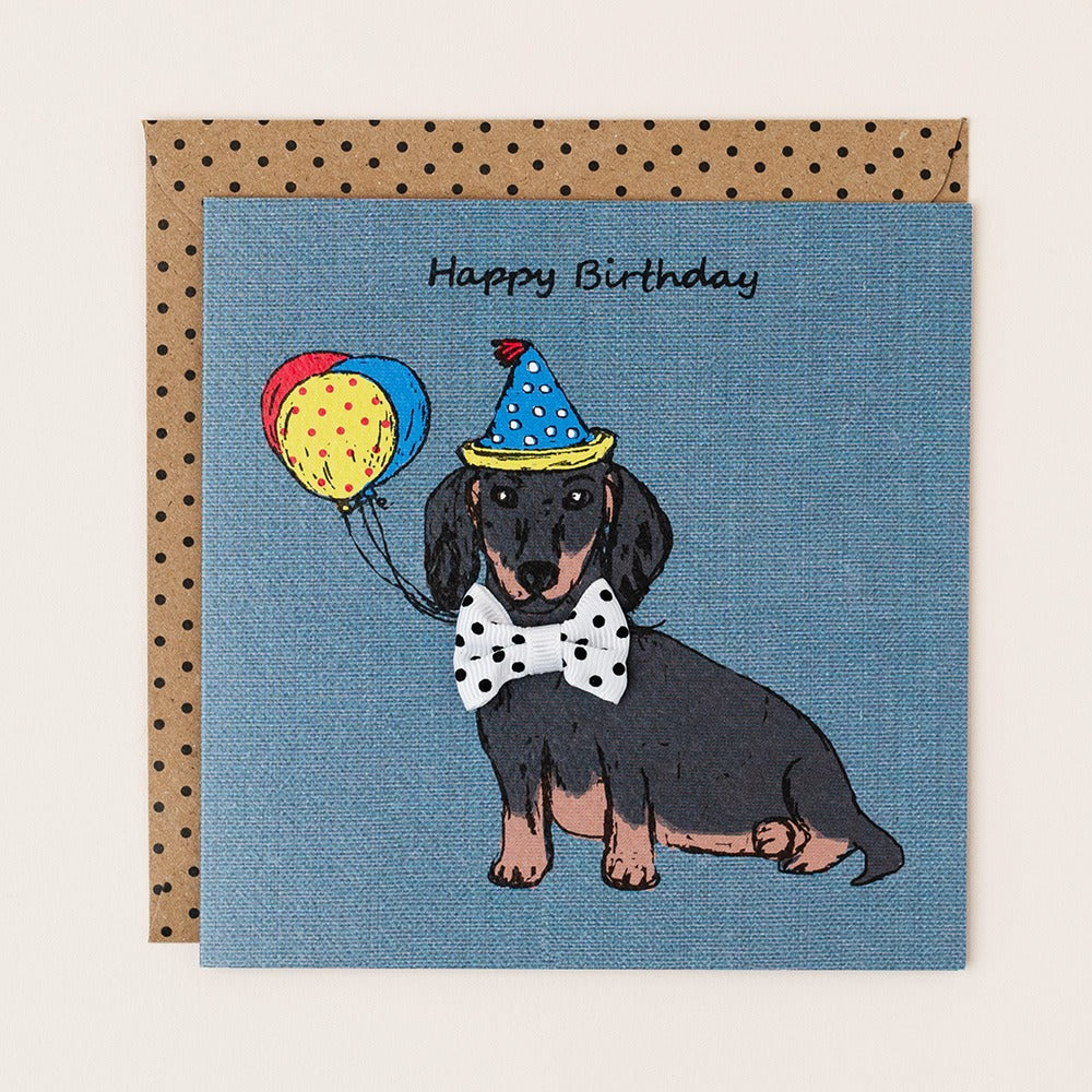 Apple & Clover Happy Birthday Card (Bow Tie)