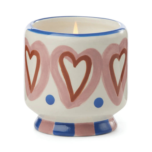 Paddywax A Dopo Hearts Ceramic Candle 226g - Rosewood Vanilla
