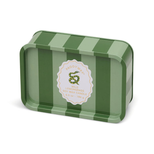Paddywax A Dopo Snake Tin Candle 184g - Wild Lemongrass