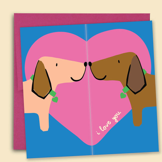 Papernest I Love You Dachshund Card