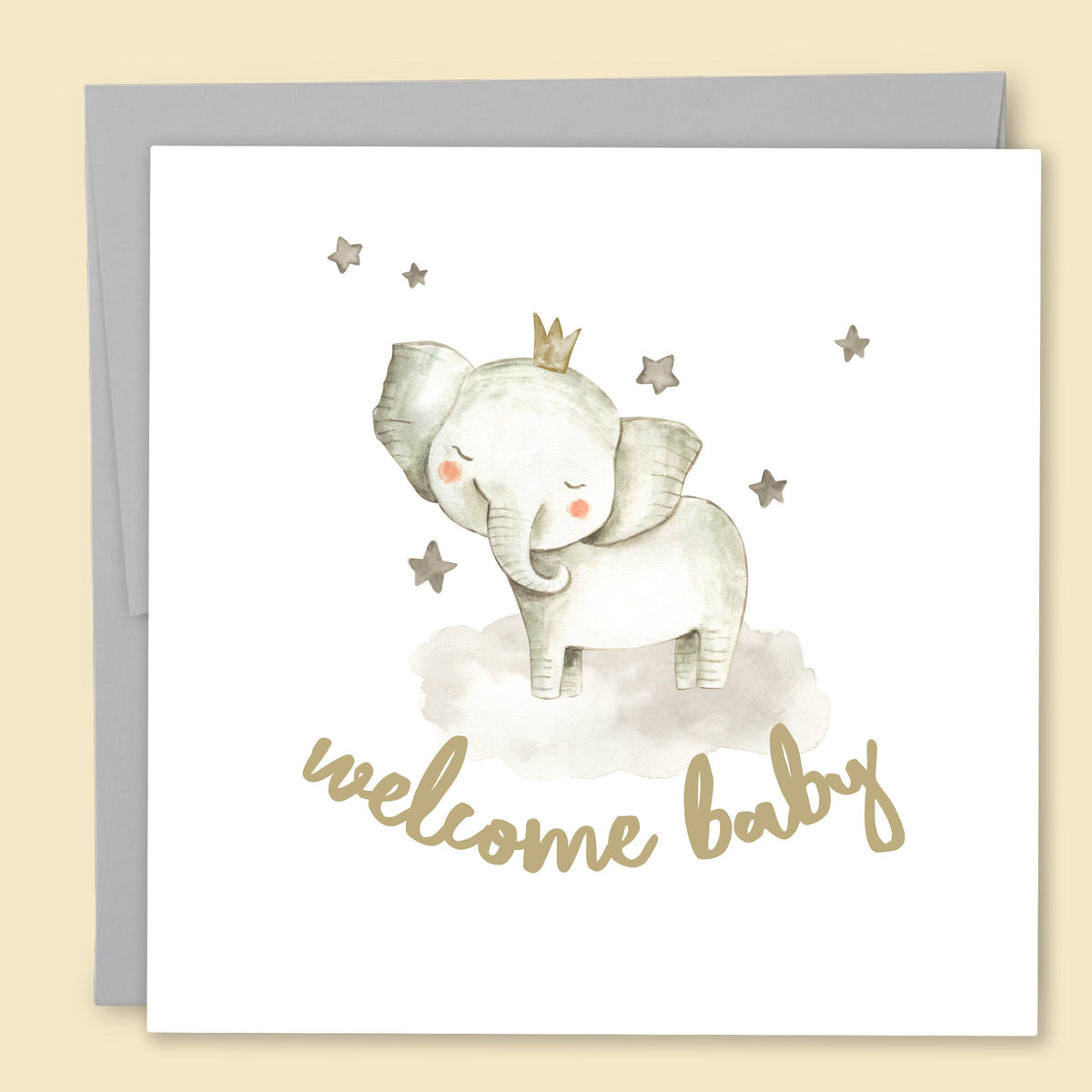 Papernest Welcome Baby Elephant Card